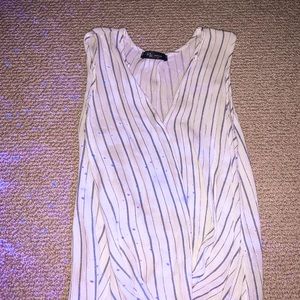 Blue and white striped shirt